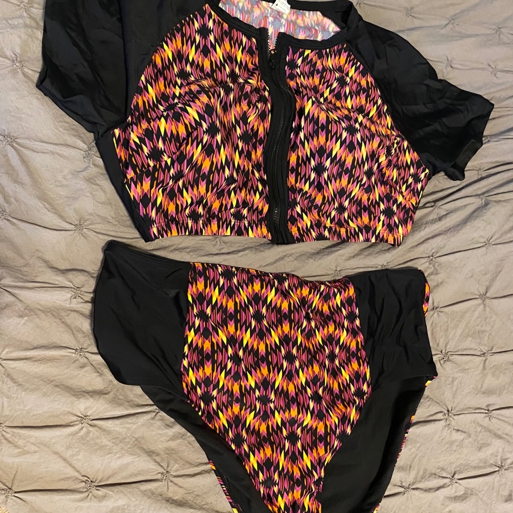 Always for me high waisted sport swim suit